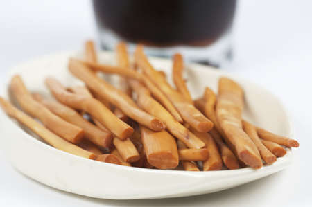 smoked cheese and beer の写真素材