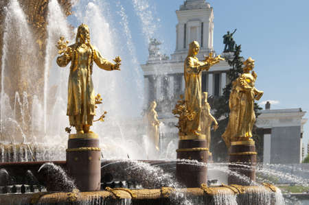 Main pavillion and fountain の写真素材