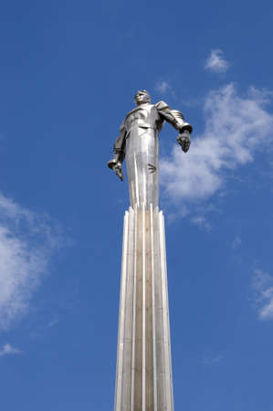 Russia, Moscow, Gagarin square, a memorial to Yurij Gagarin - the first astronautのeditorial素材