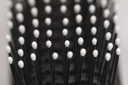 Comb macro shot of masseur side