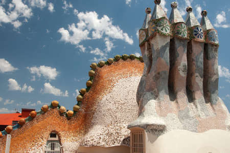 Casa Batllo by Antoni Gaudi on Passeig de Gracia, Barcelonaのeditorial素材