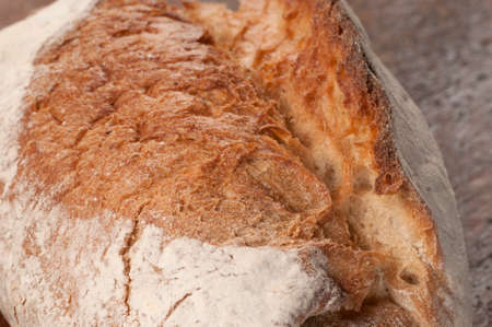 Lyonese quick bread on a timber board, close up