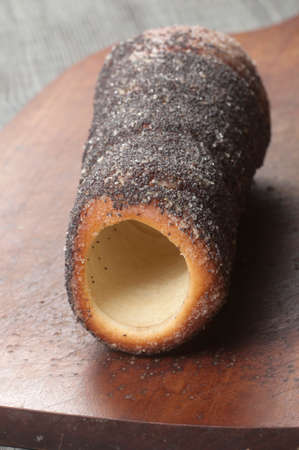 TrdelnÃ­k with poppy seeds, close up shotの写真素材