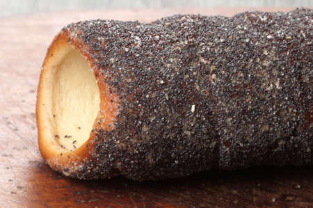 TrdelnÃ­k with poppy seeds, close up shotの写真素材