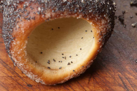 TrdelnÃ­k with poppy seeds, close up shotの写真素材