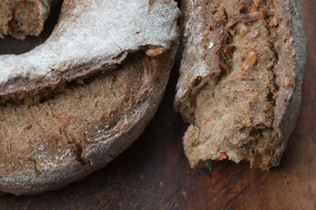 Bublik traditional Russian bread close up shot