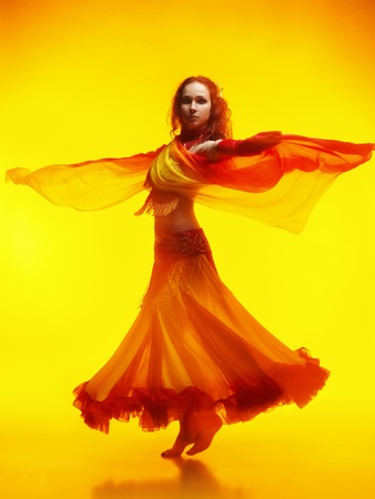 Dancer on yellowの写真素材