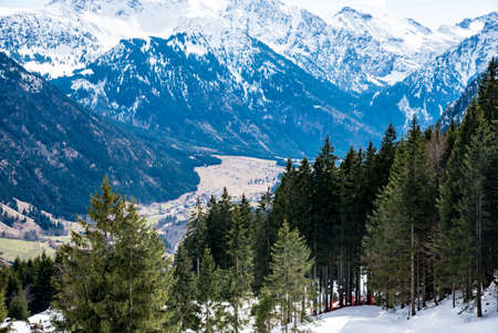 mountain massif in Germany in early springの写真素材