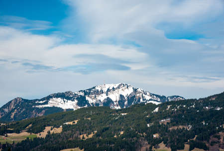 Mountain forest in Bavaria in eraly spring