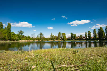 Beautiful lake in Germany on a sunny dayの写真素材