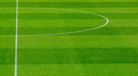 Empty soccer's field at the stadium during quarantine.の写真素材