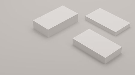 Stack of business cards. Mockup design for presentation. 3d rendering.の写真素材
