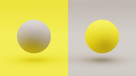 Color of the year 2021. Illuminating and Ultimate gray. 3d illustration. 3d renderingの写真素材