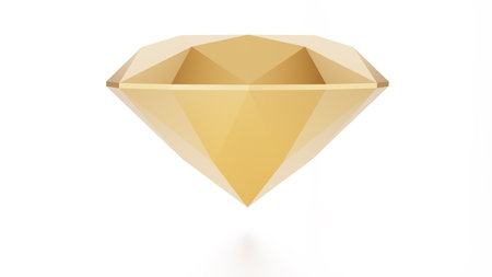 Diamond isolated on white with clipping path. Illustration for making a poster, flyer or coupon. 3d illustration, 3d renderingの写真素材