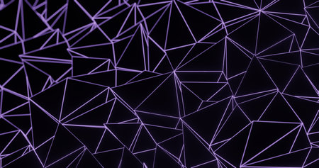 Dark abstract background with triangular shapes. 3d illustration, 3d rendering.の写真素材