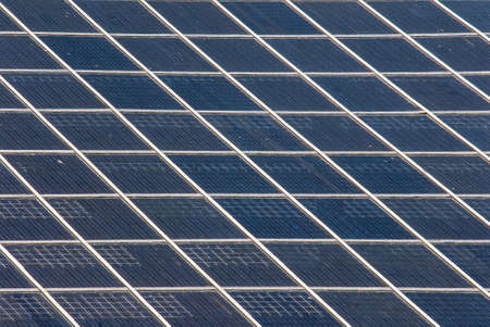 solar panel on a roofの写真素材