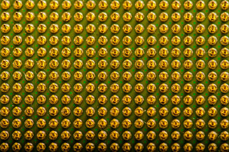 golden pins as texture, pattern or background, processor