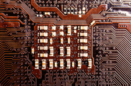 some electronic components on a circuit board