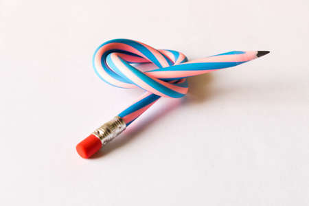 Flexible pencil . Isolated on white background.