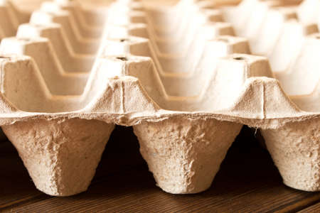 The texture of the cardboard of the egg carton. Close up. Macro.
