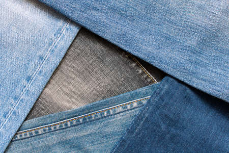 Blue jeans texture. Natural denim background. Close up