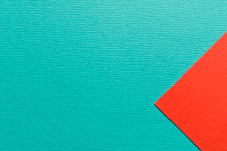 Trending colors 2020. Abstract blue and rich scarlet background. Abstract geometric background for designの写真素材