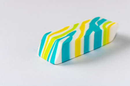 Multi-colored eraser on a light background. Close up. Selective focusの写真素材