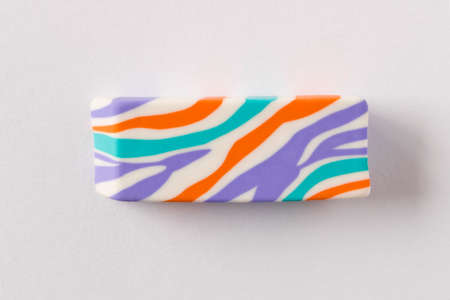 Multi-colored eraser on a light background. Close up. Selective focusの写真素材