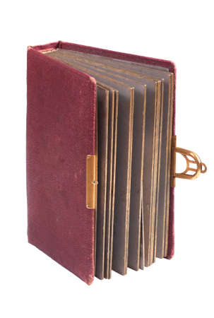 Old Photo album over white backgroundの写真素材