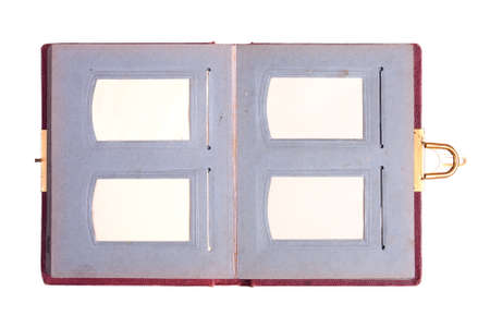 Old Photo album over white backgroundの写真素材