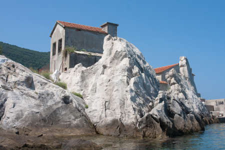 old abandoned house on the adriatic seaの写真素材