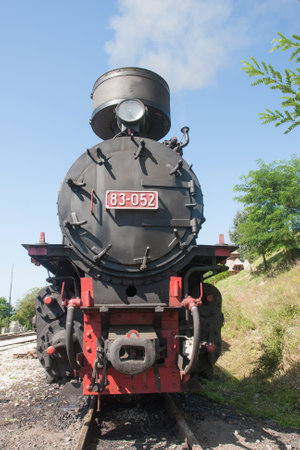 locomotive of narrow gauge railway Sargan Eightのeditorial素材
