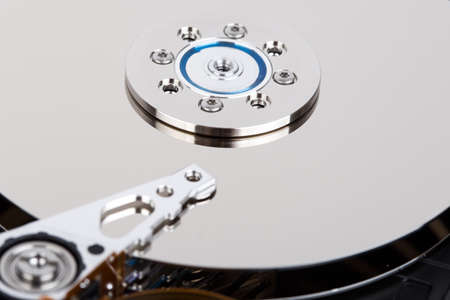 inside of hard drive close-upの写真素材