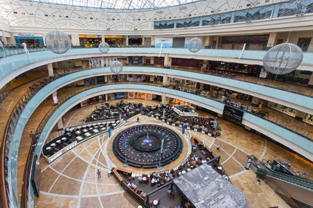 Shopping center AfiMall City, August 13, 2015 in Moscow, Russiaのeditorial素材