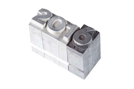 lead type letters form the word 2016の写真素材