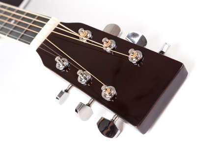 neck of the guitar on a white backgroundの写真素材