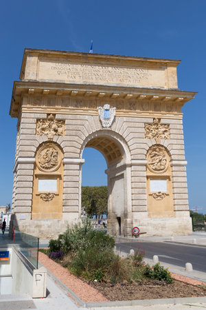 Arc de Triomphe, Ðugust 03, 2017 in Montpellie, Fanceのeditorial素材