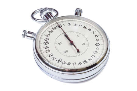 Old russian stopwatch over white background