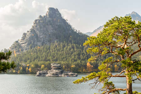 Picturesque places of Kazakhstan, Borovoe village, with its unique lakes and forests!の写真素材