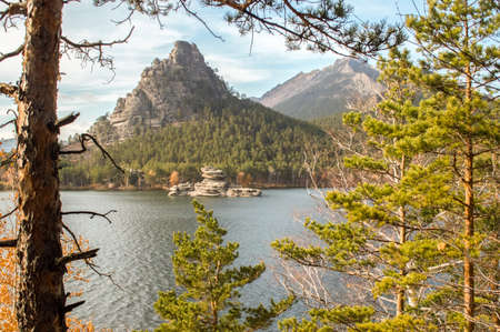 Picturesque places of Kazakhstan, Borovoe village, with its unique lakes and forests!の写真素材