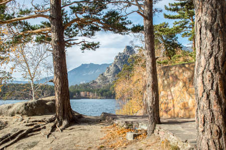 Picturesque places of Kazakhstan, Borovoe village, with its unique lakes and forests!の写真素材