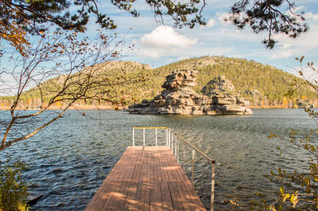 Picturesque places of Kazakhstan, Borovoe village, with its unique lakes and forests!の写真素材