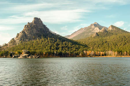 Picturesque places of Kazakhstan, Borovoe village, with its unique lakes and forests!の写真素材