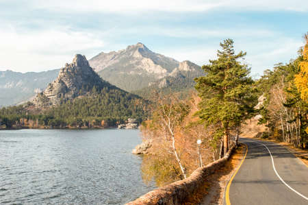 Picturesque places of Kazakhstan, Borovoe village, with its unique lakes and forests!の写真素材