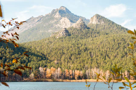 Picturesque places of Kazakhstan, Borovoe village, with its unique lakes and forests!の写真素材