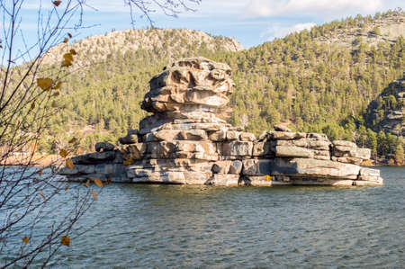 Picturesque places of Kazakhstan, Borovoe village, with its unique lakes and forests!の写真素材