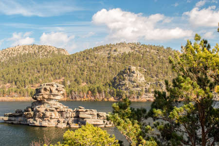 Picturesque places of Kazakhstan, Borovoe village, with its unique lakes and forests!の写真素材