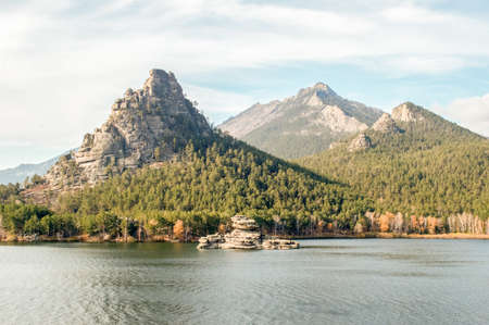 Picturesque places of Kazakhstan, Borovoe village, with its unique lakes and forests!の写真素材