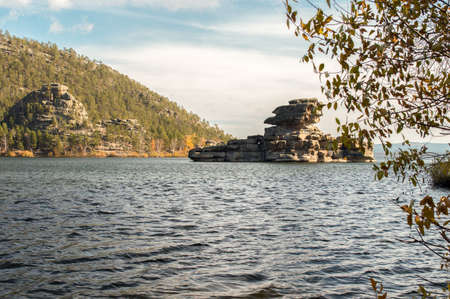 Picturesque places of Kazakhstan, Borovoe village, with its unique lakes and forests!の写真素材