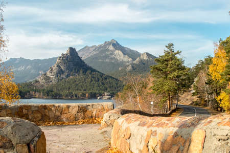 Picturesque places of Kazakhstan, Borovoe village, with its unique lakes and forests!の写真素材